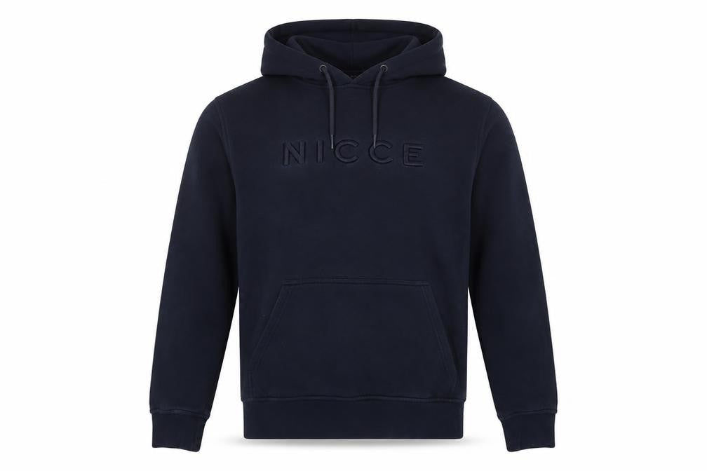 Nicce Men’s Blue S Pullover Hoodie Embroidered Logo Pockets