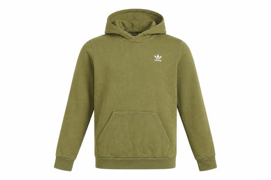 Adidas Boys Green Pullover Hoodie 13-14 Years Logo Kangaroo Pocket