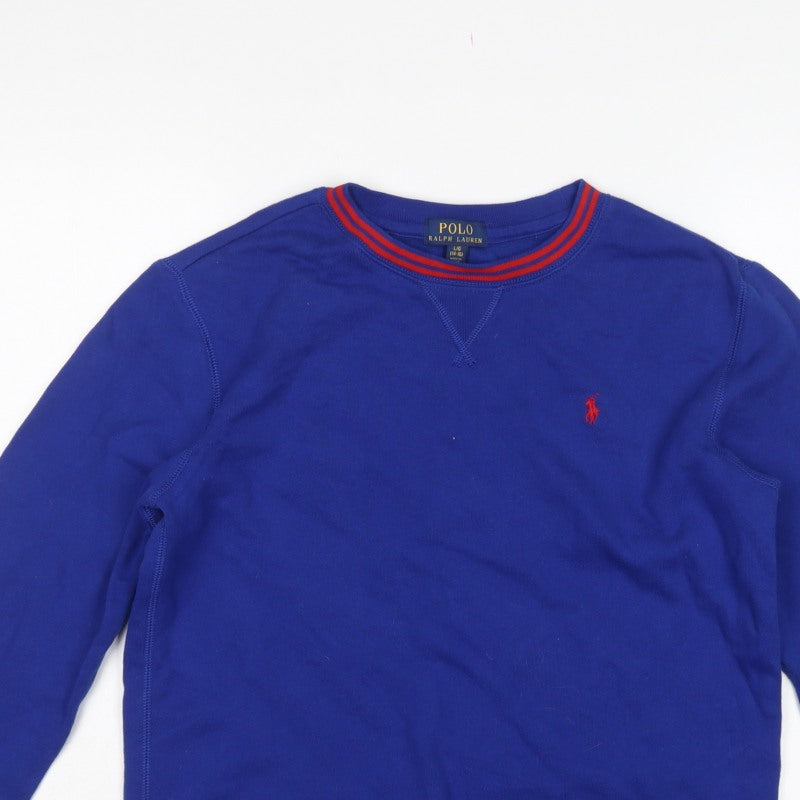 Polo Ralph Lauren Boys Blue 14-15 Years Pullover Logo Sweatshirt