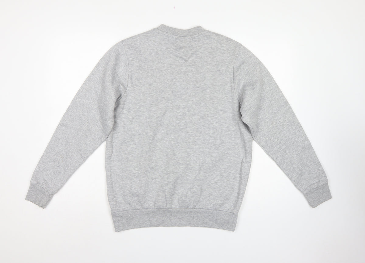 Slazenger Men’s Grey XS Logo Crew Neck Fleece Pullover Sweatshirt