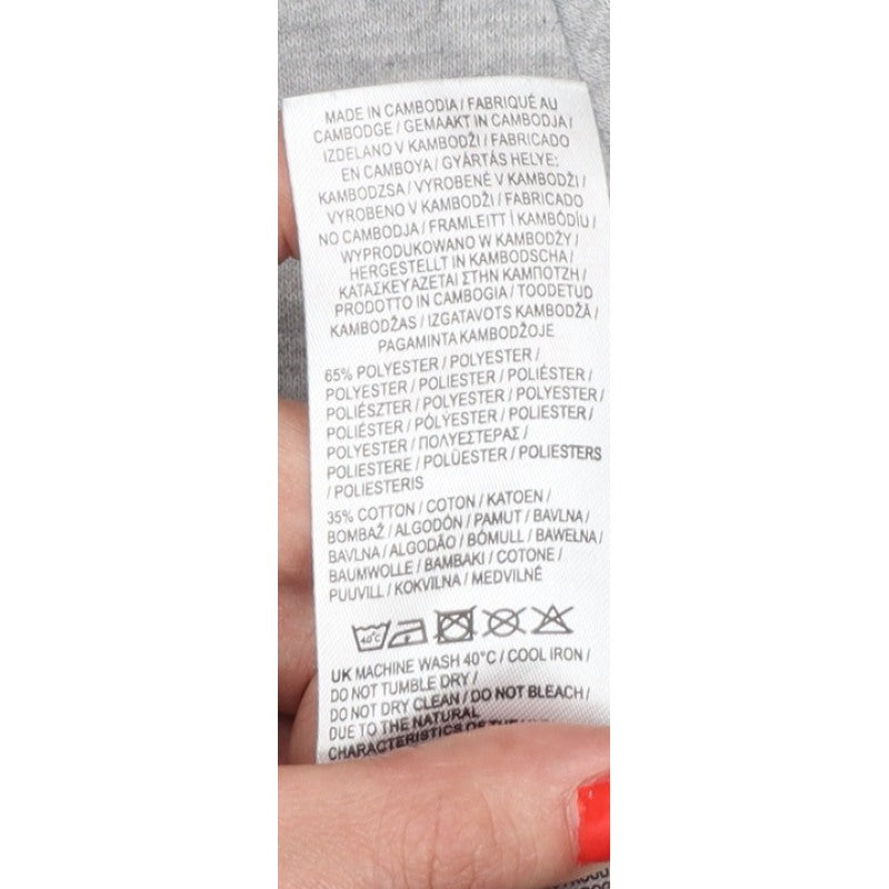 Slazenger Men’s Grey XS Logo Crew Neck Fleece Pullover Sweatshirt