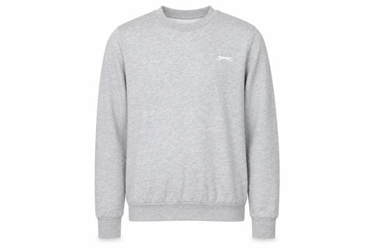 Slazenger Men’s Grey XS Logo Crew Neck Fleece Pullover Sweatshirt