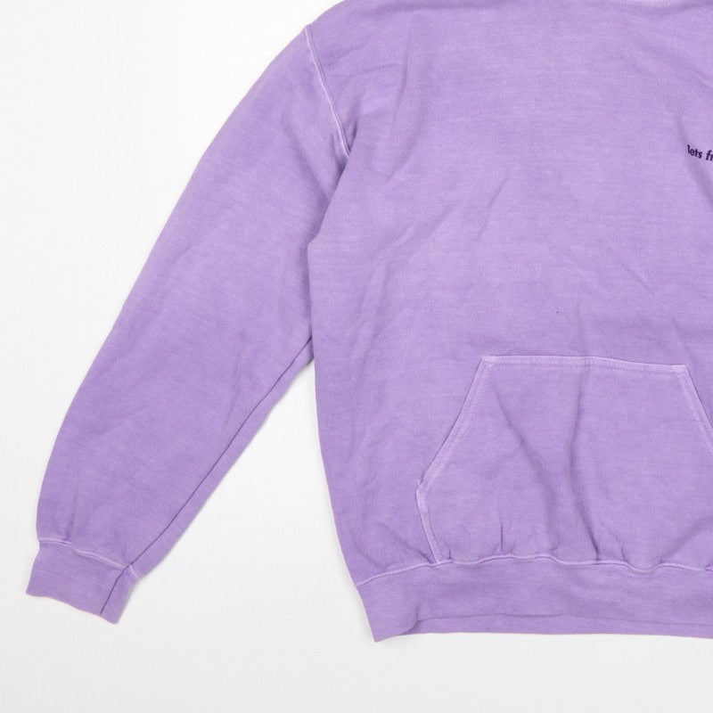 lets frans... Unisex Purple Small Pullover Hoodie Logo Pocket