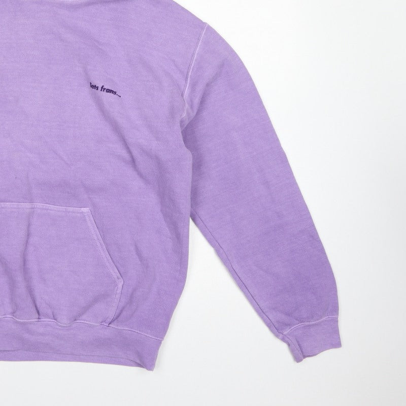 lets frans... Unisex Purple Small Pullover Hoodie Logo Pocket