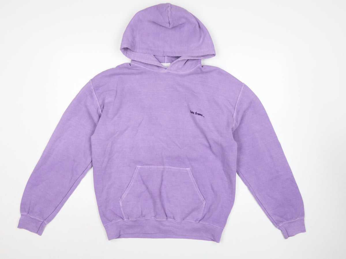 lets frans... Unisex Purple Small Pullover Hoodie Logo Pocket