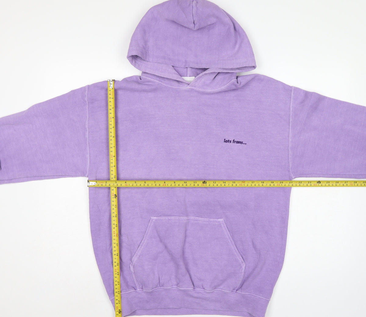 lets frans... Unisex Purple Small Pullover Hoodie Logo Pocket
