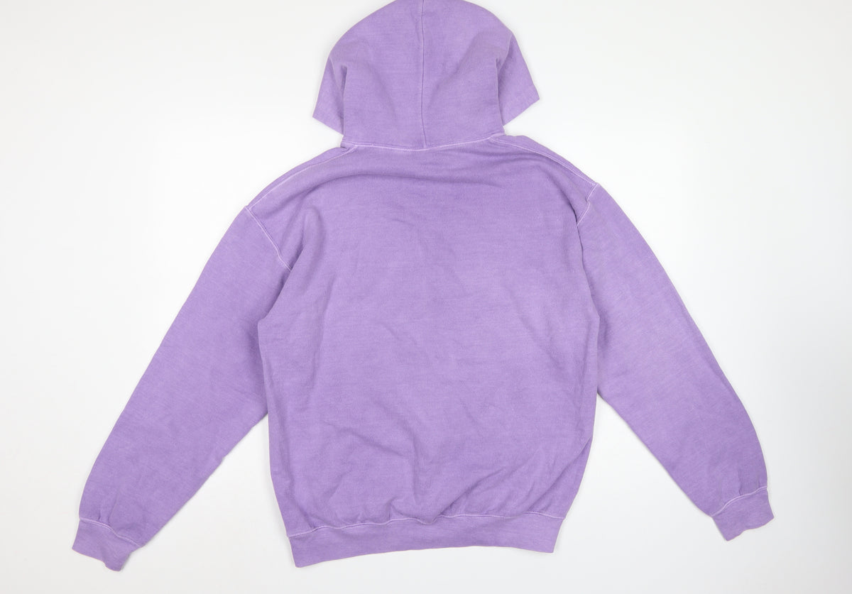 lets frans... Unisex Purple Small Pullover Hoodie Logo Pocket