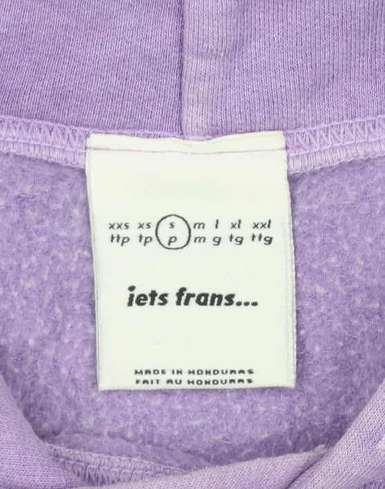 lets frans... Unisex Purple Small Pullover Hoodie Logo Pocket