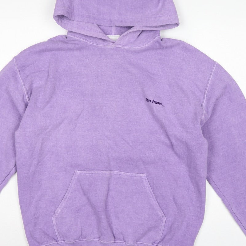 lets frans... Unisex Purple Small Pullover Hoodie Logo Pocket