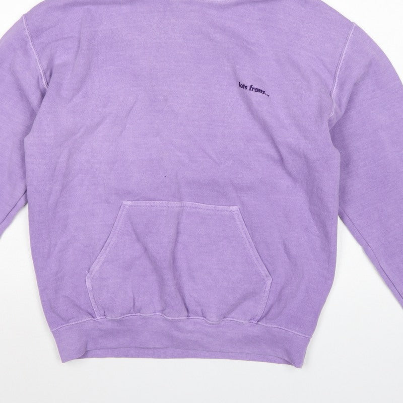 lets frans... Unisex Purple Small Pullover Hoodie Logo Pocket
