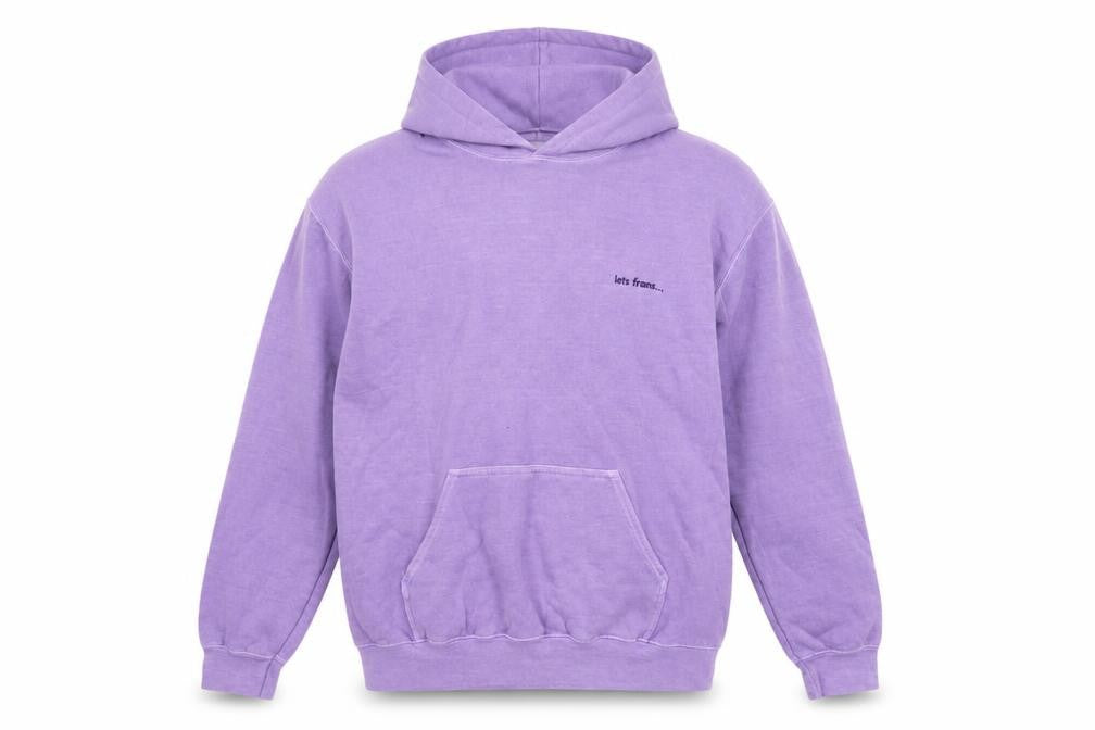 lets frans... Unisex Purple Small Pullover Hoodie Logo Pocket
