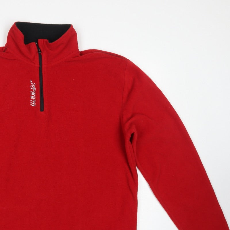 Atlas For Men Men's Red L Quarter Zip Fleece Pullover High Neck