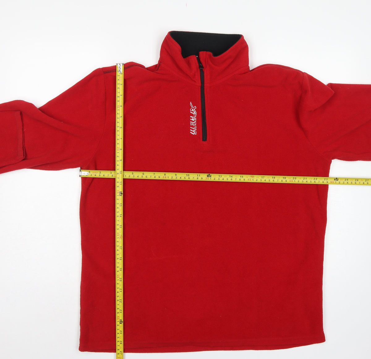 Atlas For Men Men's Red L Quarter Zip Fleece Pullover High Neck