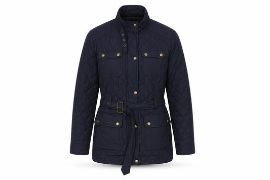 Marks and Spencer Women’s Navy Blue UK 14 Quilted Belted Jacket