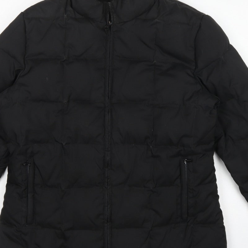 GAP Women’s Black M Down Puffer Jacket Quilted Full Zip