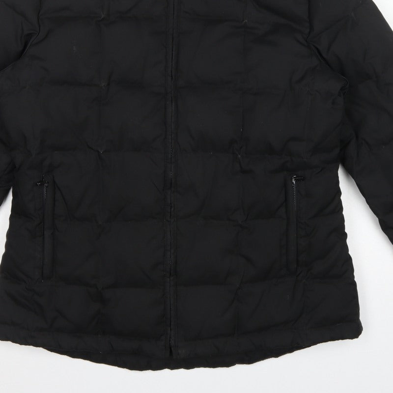 GAP Women’s Black M Down Puffer Jacket Quilted Full Zip
