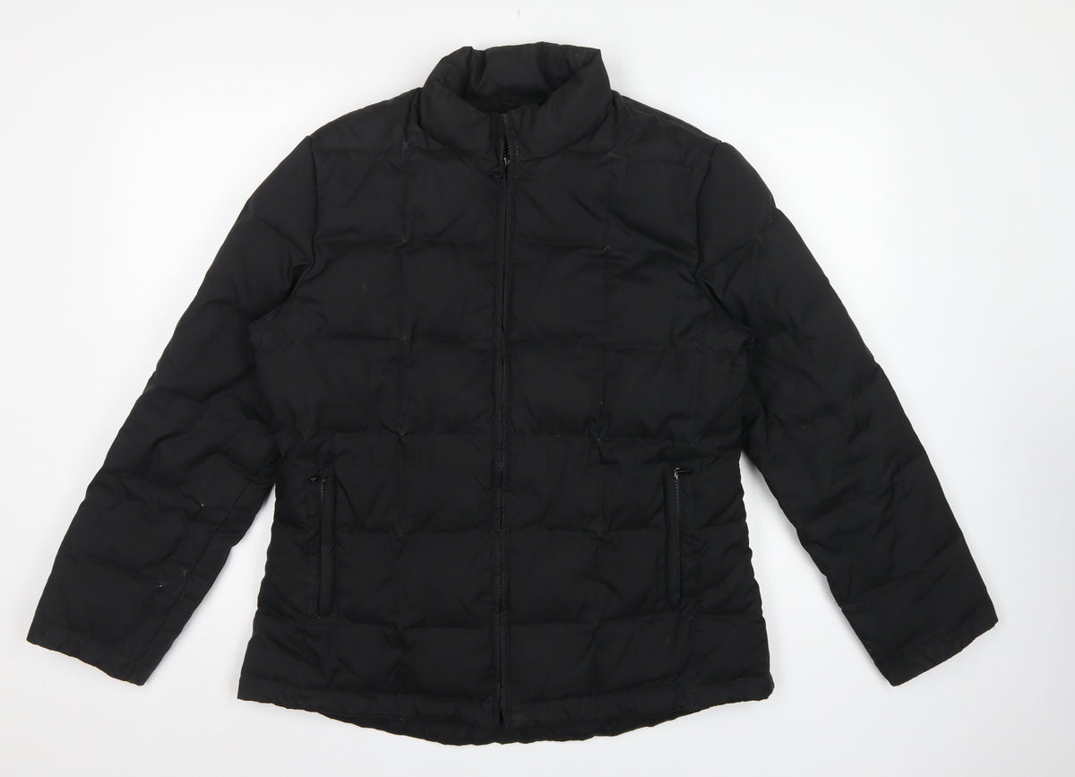 GAP Women’s Black M Down Puffer Jacket Quilted Full Zip