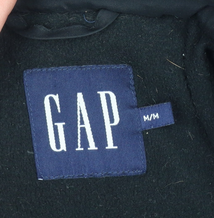 GAP Women’s Black M Down Puffer Jacket Quilted Full Zip