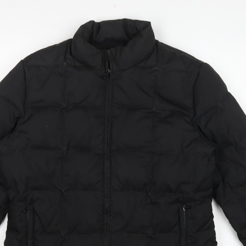 GAP Women’s Black M Down Puffer Jacket Quilted Full Zip