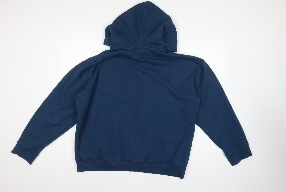 Topman Men’s Navy Blue M Pullover Hoodie Kangaroo Pocket