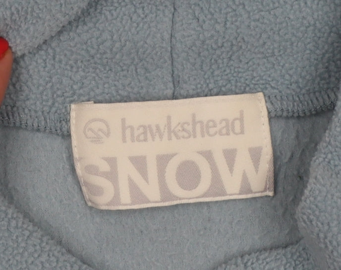 Hawkshead Snow Men's Blue L Mock Neck Stretch Fleece Pullover Sweatshirt