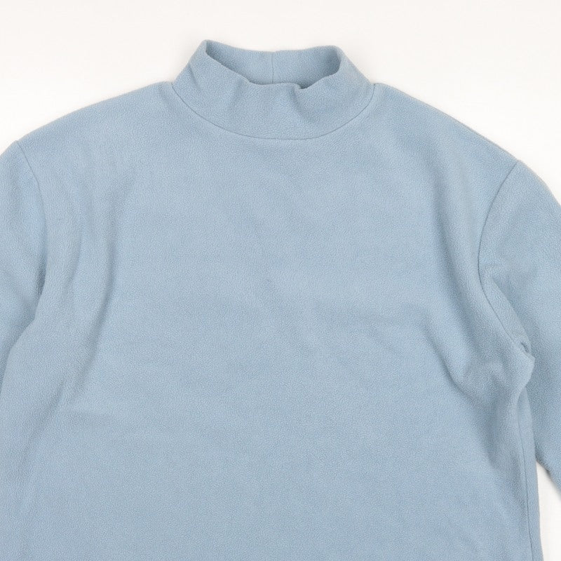 Hawkshead Snow Men's Blue L Mock Neck Stretch Fleece Pullover Sweatshirt