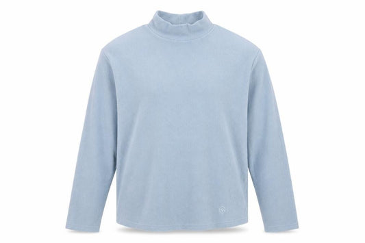 Hawkshead Snow Men's Blue L Mock Neck Stretch Fleece Pullover Sweatshirt