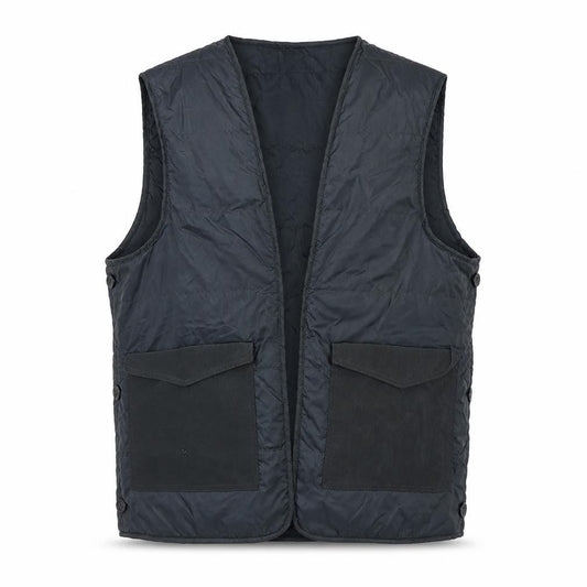 French Connection Men's Black M Quilted Padded Bodywarmer Waistcoat