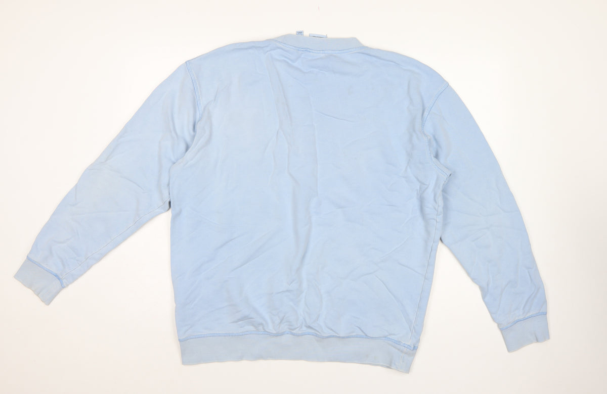 Adidas Men’s Blue L Crew Neck Pullover Logo Sweatshirt