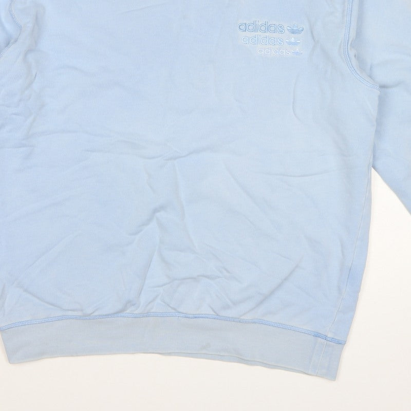 Adidas Men’s Blue L Crew Neck Pullover Logo Sweatshirt