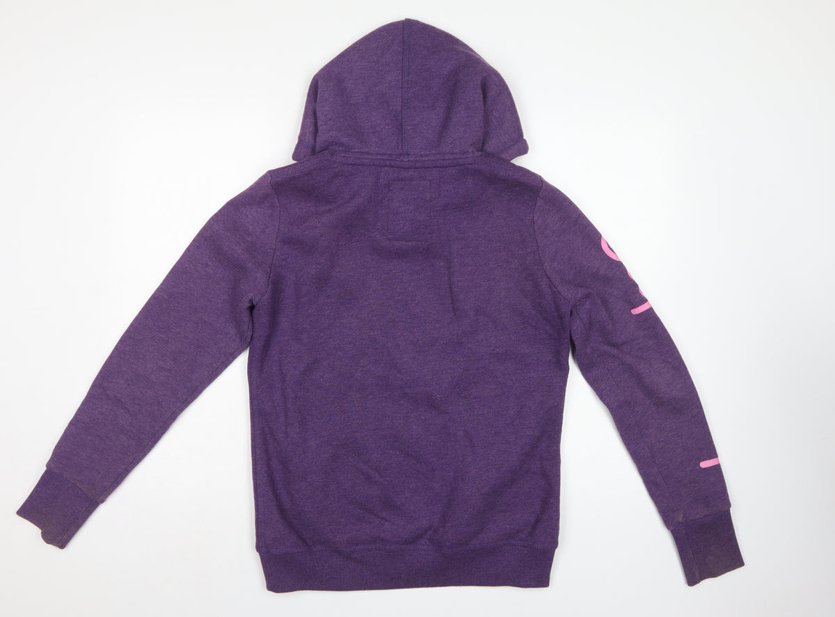Superdry Teens Purple M Pullover Hooded Graphic Logo Hoodie
