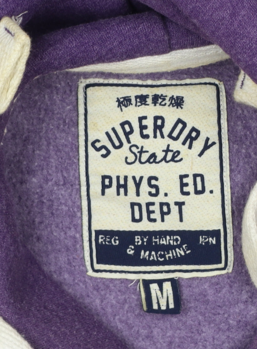 Superdry Teens Purple M Pullover Hooded Graphic Logo Hoodie