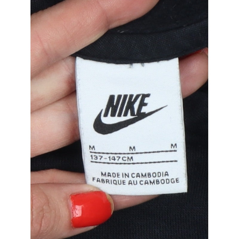 Nike Boys Black M Pullover Hoodie Logo Pocket 137-147cm