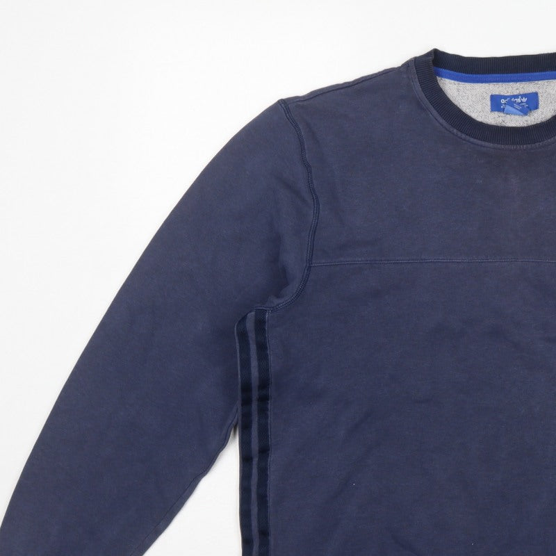 Adidas Originals Men’s Navy L Pullover Crew Neck Logo Sweatshirt