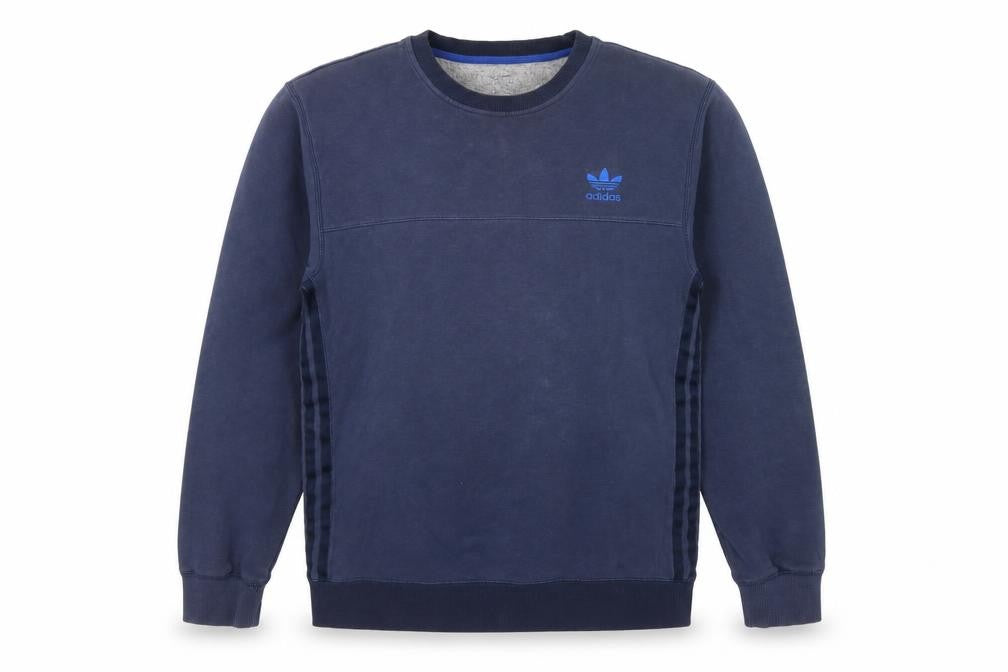 Adidas Originals Men’s Navy L Pullover Crew Neck Logo Sweatshirt