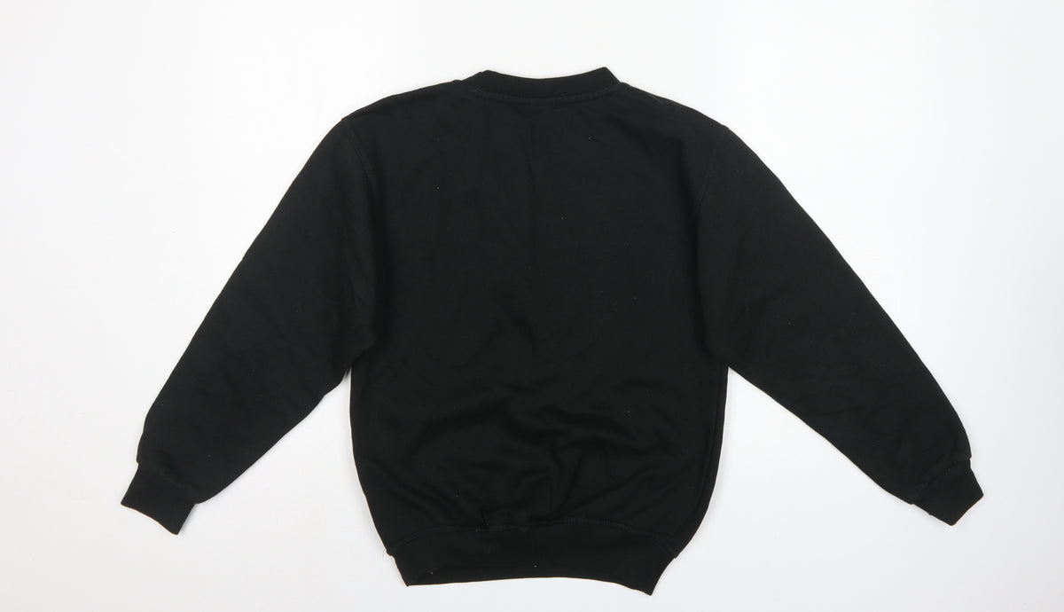 Netflix Stranger Things Girls Black XL Christmas Graphic Pullover Sweatshirt