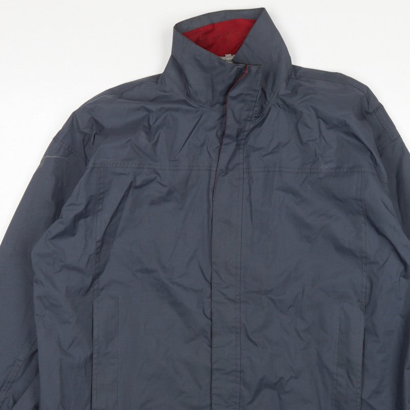 Outdoorscene Men’s Grey M Technical Outdoor Rain Jacket Full Zip