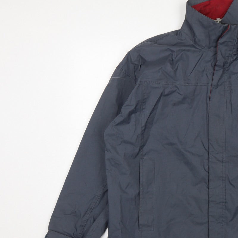 Outdoorscene Men’s Grey M Technical Outdoor Rain Jacket Full Zip