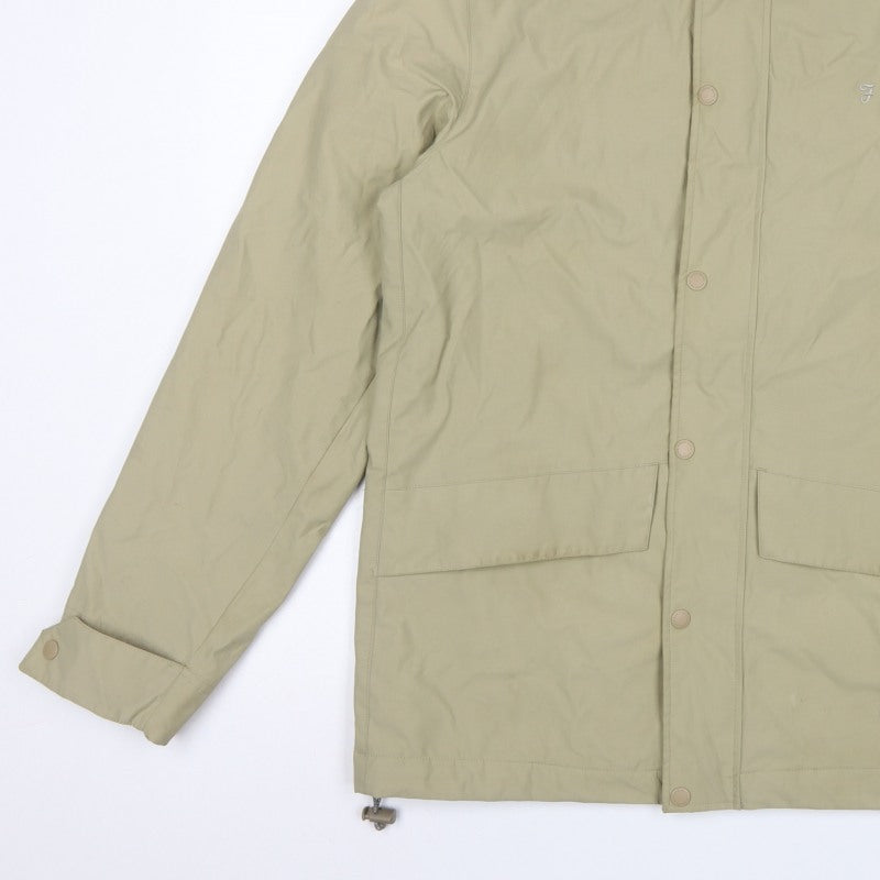 Farah Jeans Men’s Beige Size S Hooded Parka Jacket