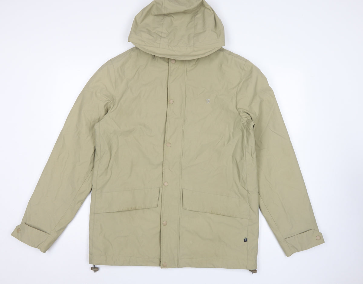 Farah Jeans Men’s Beige Size S Hooded Parka Jacket