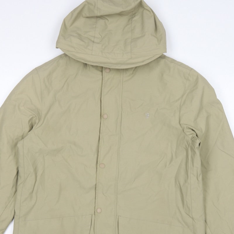 Farah Jeans Men’s Beige Size S Hooded Parka Jacket