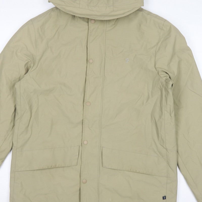 Farah Jeans Men’s Beige Size S Hooded Parka Jacket
