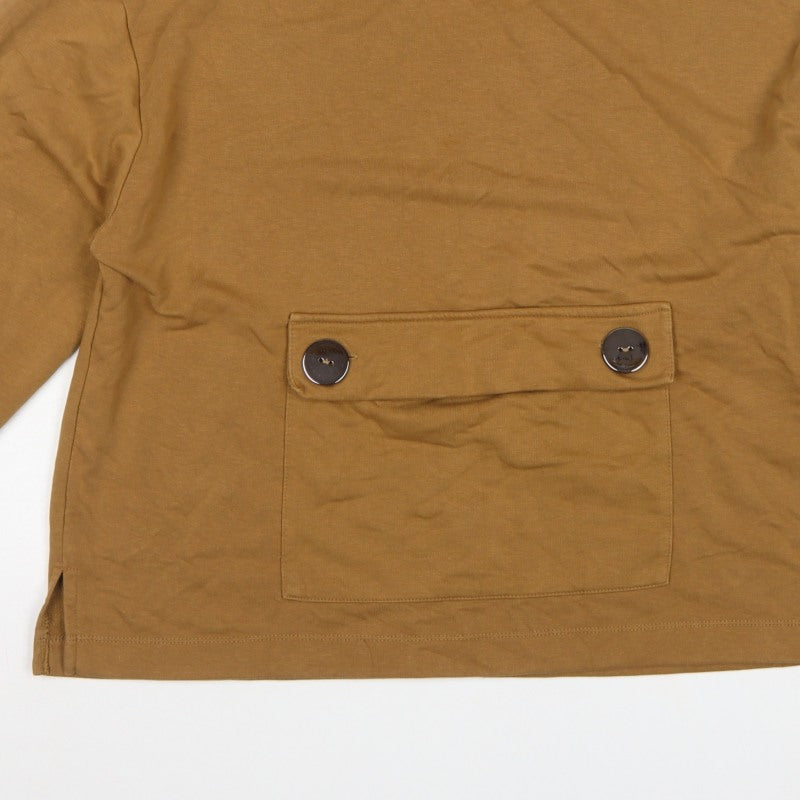 Zara Trafaluc Women's Brown M Pullover Sweatshirt Button Pocket