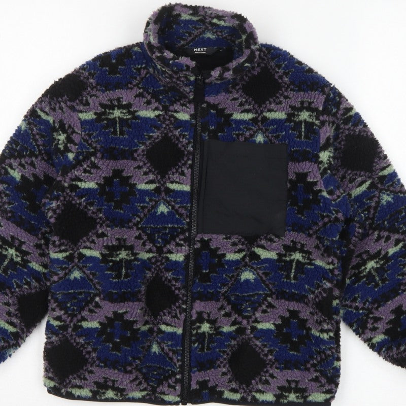 Next Boys Multicoloured 6-7 Years Geometric Fleece Zip Jacket