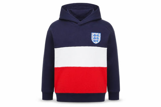 England Boys Navy Colourblock Pullover Hoodie 12-13 Years Football