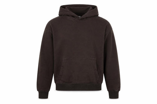 Hollister Men’s Brown XS Boxy Fit Pullover Hoodie Kangaroo Pocket