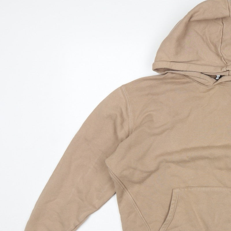 Reiss Men’s Beige Small Pullover Hooded Fleece Hoodie Pockets