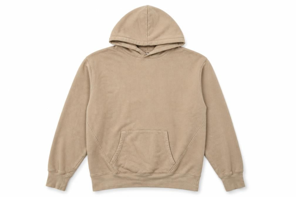 Reiss Men’s Beige Small Pullover Hooded Fleece Hoodie Pockets