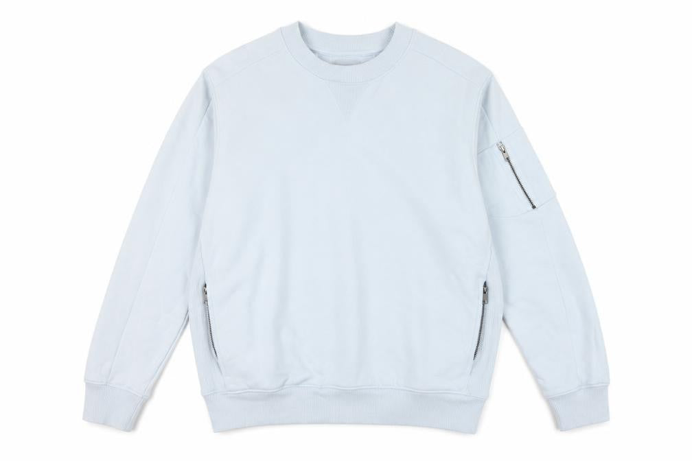 Next Men's Blue M Pullover Crew Neck Sweatshirt Zip Pockets