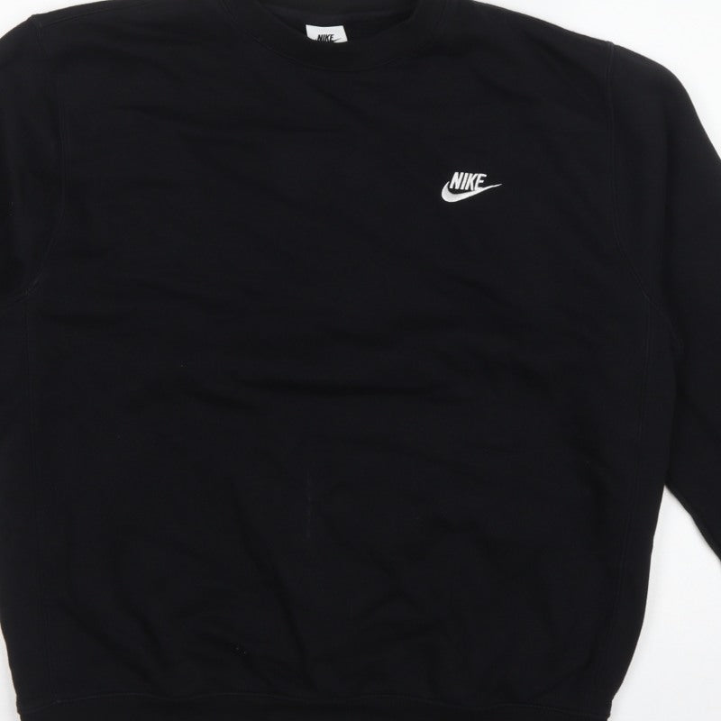 Nike Women’s Black M Logo Crew Neck Pullover Sweatshirt